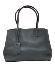 MOTHERHOUSE（マザーハウス）の古着「Rin Tote L レザートートバッグ」｜ブルー