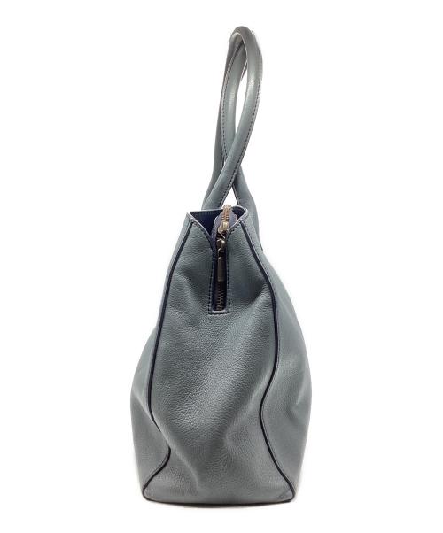 MOTHERHOUSE（マザーハウス）MOTHERHOUSE (マザーハウス) Rin Tote L レザートートバッグ ブルーの古着・服飾アイテム