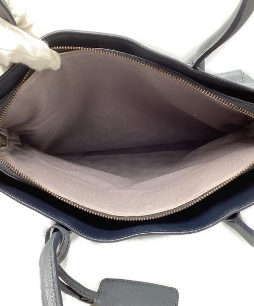 MOTHERHOUSE（マザーハウス）MOTHERHOUSE (マザーハウス) Rin Tote L レザートートバッグ ブルーの古着・服飾アイテム