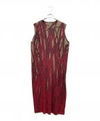 HOMME PLISSE ISSEY MIYAKEオム プリッセ イッセイ ミヤケ）の古着「Red Grass Field Tunic」｜レッド