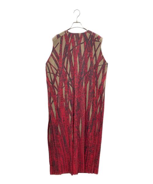 HOMME PLISSE ISSEY MIYAKE（オム プリッセ イッセイ ミヤケ）HOMME PLISSE ISSEY MIYAKE (オム プリッセ イッセイ ミヤケ) Red Grass Field Tunic レッド サイズ:SIZEの古着・服飾アイテム