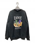 Dimeダイム）の古着「Puddle Crewneck プリントスウェット」｜ブラック