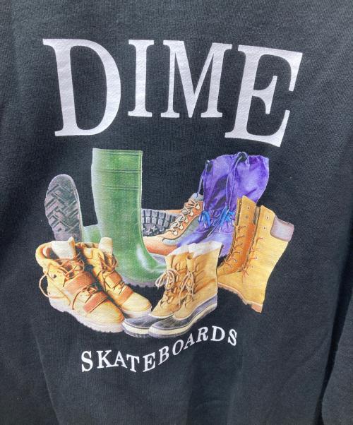 Dime（ダイム）Dime (ダイム) Puddle Crewneck プリントスウェット ブラック サイズ:Lの古着・服飾アイテム