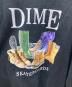 中古・古着 Dime (ダイム) Puddle Crewneck プリントスウェット ブラック サイズ:L：8000円