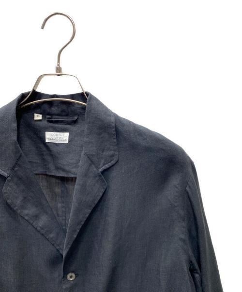 COMOLI（コモリ）COMOLI (コモリ) Salvatore Piccolo (サルヴァトーレ・ピッコロ) リネンテーラードジャケット ブラック サイズ:SIZE 44の古着・服飾アイテム