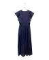 ne quittez pas (ヌキテパ) Cotton Lurex Stripe Frill Sleeve Dress ラメストライプフリルワンピース ネイビー サイズ:SIZE M：12000円