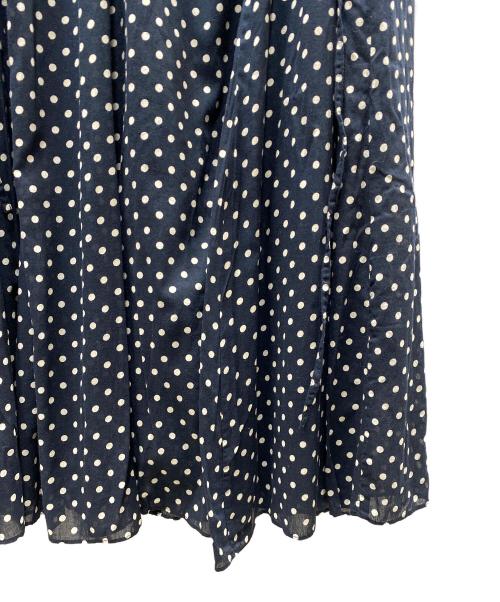 ne quittez pas（ヌキテパ）ne quittez pas (ヌキテパ) C.VOILE DOT PRINT SLEEVELESS DRESS ドットプリントノースリーブドレス ネイビー サイズ:SIZE Mの古着・服飾アイテム