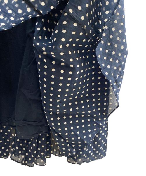 ne quittez pas（ヌキテパ）ne quittez pas (ヌキテパ) C.VOILE DOT PRINT SLEEVELESS DRESS ドットプリントノースリーブドレス ネイビー サイズ:SIZE Mの古着・服飾アイテム