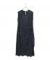 ne quittez pas（ヌキテパ）の古着「C.VOILE DOT PRINT SLEEVELESS DRESS ドットプリントノースリーブドレス」｜ネイビー