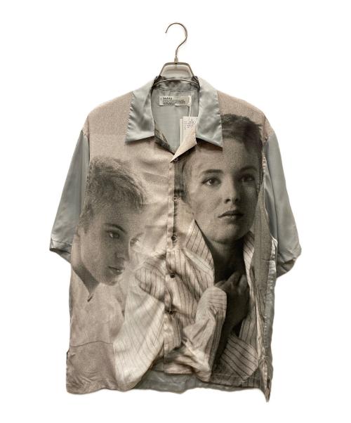 DAIRIKU（ダイリク）DAIRIKU (ダイリク) JUST AN IDEA DAIRIKU Photo Open Collar Shirt 半袖シャツ グレー サイズ:SIZE Mの古着・服飾アイテム