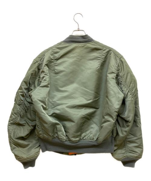 ALPHA（アルファ）ALPHA (アルファ) MA-1ジャケット グリーン サイズ:LARGEの古着・服飾アイテム