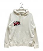 WIND AND SEA×GOD SELECTION XXXウィンダンシー×ゴッド セレクション トリプルエックス）の古着「コラボプルオーバーパーカー」｜ホワイト