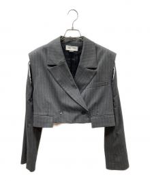 ZARA×MAISON SPECIAL（ザラ×メゾンスペシャル）の古着「クロップドジャケット」｜グレー