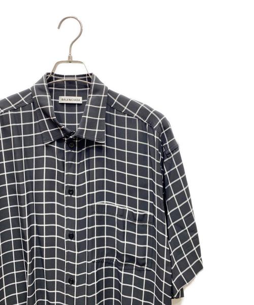 BALENCIAGA（バレンシアガ）BALENCIAGA (バレンシアガ) スカーフドッキングシャツ ブラック サイズ:SIZE36の古着・服飾アイテム