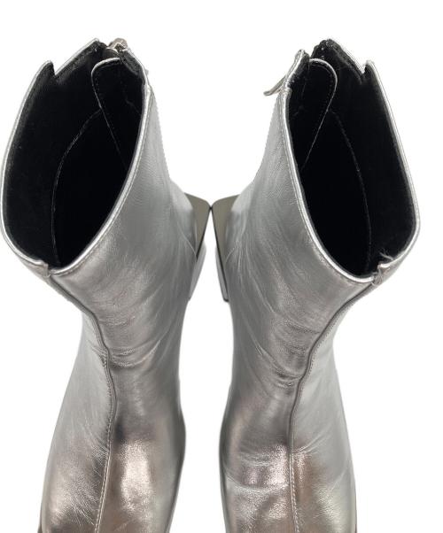 UN3D.（アンスリード）UN3D. (アンスリード) WIDE SQUARE SHORT BOOTS ワイドスクエアショートブーツ グレー サイズ:36の古着・服飾アイテム