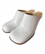 BOTTEGA VENETAボッテガベネタ）の古着「Bloc Mules ブロックミュール」｜ホワイト