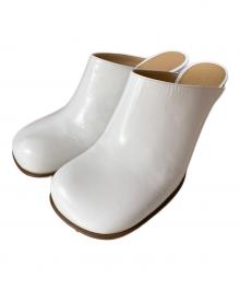 BOTTEGA VENETA（ボッテガベネタ）の古着「Bloc Mules ブロックミュール」｜ホワイト