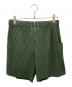 HOMME PLISSE ISSEY MIYAKE (オム プリッセ イッセイ ミヤケ) PAINTER’S GEAR ショートパンツ グリーン サイズ:- 未使用品：30000円