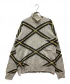 MARNIマルニ）の古着「ダメージデザインモックネックニット」｜グレー