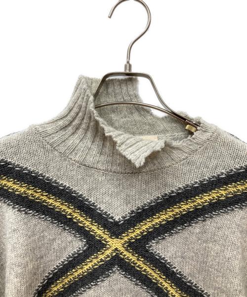 MARNI（マルニ）MARNI (マルニ) ダメージデザインモックネックニット グレー サイズ:46の古着・服飾アイテム