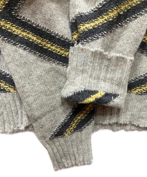 MARNI（マルニ）MARNI (マルニ) ダメージデザインモックネックニット グレー サイズ:46の古着・服飾アイテム