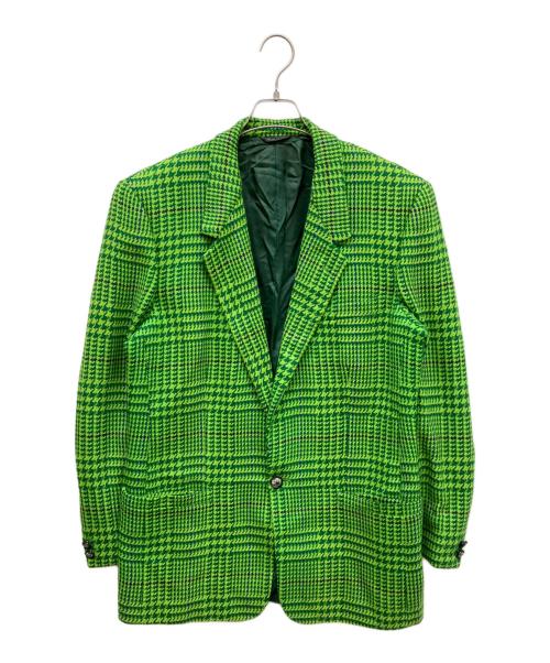 GIANNI VERSACE（ジャンニ・ヴェルサーチ）GIANNI VERSACE (ジャンニ・ヴェルサーチ) 千鳥柄ジャケット グリーン サイズ:48の古着・服飾アイテム