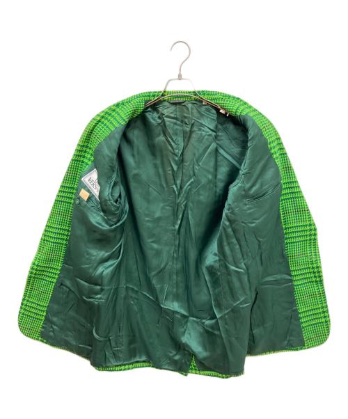 GIANNI VERSACE（ジャンニ・ヴェルサーチ）GIANNI VERSACE (ジャンニ・ヴェルサーチ) 千鳥柄ジャケット グリーン サイズ:48の古着・服飾アイテム