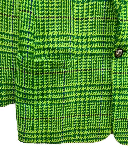 GIANNI VERSACE（ジャンニ・ヴェルサーチ）GIANNI VERSACE (ジャンニ・ヴェルサーチ) 千鳥柄ジャケット グリーン サイズ:48の古着・服飾アイテム