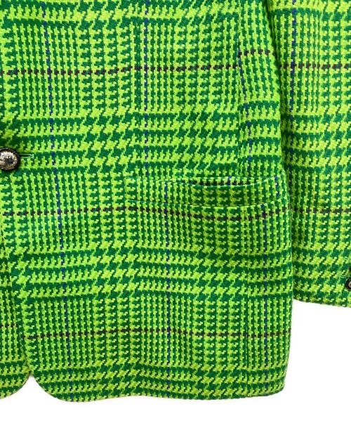 GIANNI VERSACE（ジャンニ・ヴェルサーチ）GIANNI VERSACE (ジャンニ・ヴェルサーチ) 千鳥柄ジャケット グリーン サイズ:48の古着・服飾アイテム
