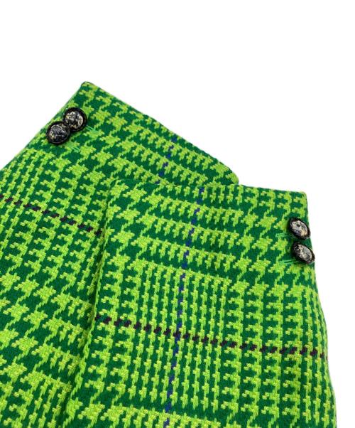 GIANNI VERSACE（ジャンニ・ヴェルサーチ）GIANNI VERSACE (ジャンニ・ヴェルサーチ) 千鳥柄ジャケット グリーン サイズ:48の古着・服飾アイテム