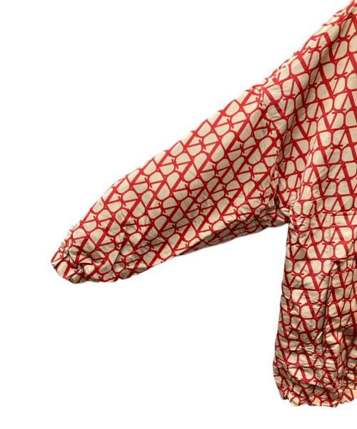 VALENTINO（ヴァレンティノ）VALENTINO (ヴァレンティノ) トワル イコノグラフ シルクアノラックパーカー レッド×ベージュ サイズ:50の古着・服飾アイテム