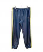 SUPREMEシュプリーム）の古着「18SS Bonded Mesh Track Pant ロゴ刺繍 メッシュ トラックパンツ」｜ネイビー×ホワイト×イエロー