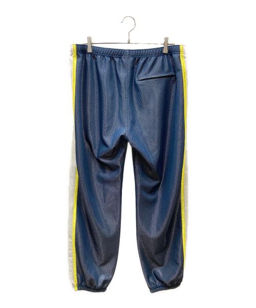 SUPREME（シュプリーム）Supreme (シュプリーム) 18SS Bonded Mesh Track Pant ロゴ刺繍 メッシュ トラックパンツ ネイビー×ホワイト×イエロー サイズ:SIZE XLの古着・服飾アイテム