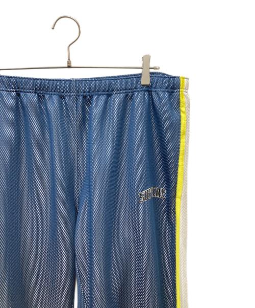 SUPREME（シュプリーム）Supreme (シュプリーム) 18SS Bonded Mesh Track Pant ロゴ刺繍 メッシュ トラックパンツ ネイビー×ホワイト×イエロー サイズ:SIZE XLの古着・服飾アイテム