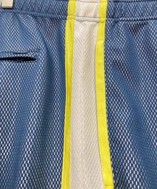 SUPREME（シュプリーム）Supreme (シュプリーム) 18SS Bonded Mesh Track Pant ロゴ刺繍 メッシュ トラックパンツ ネイビー×ホワイト×イエロー サイズ:SIZE XLの古着・服飾アイテム
