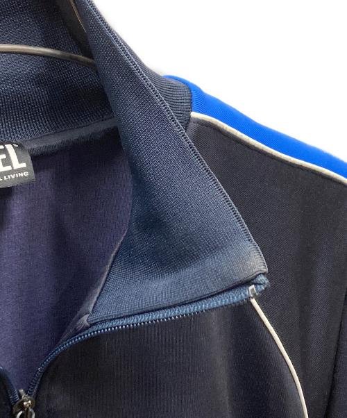 DIESEL（ディーゼル）DIESEL (ディーゼル) トラックジャケット ブラック×ブルー サイズ:SIZE Lの古着・服飾アイテム