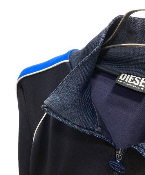 DIESEL（ディーゼル）DIESEL (ディーゼル) トラックジャケット ブラック×ブルー サイズ:SIZE Lの古着・服飾アイテム