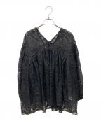 Quitoキト）の古着「キート LACE PO プルオーバーレースブラウス」｜ブラック