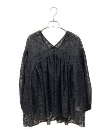 Quito（キト）の古着「キート LACE PO プルオーバーレースブラウス」｜ブラック