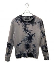 HELMUT LANG（ヘルムートラング）の古着「タイダイクルーネックスウェット」｜ブラック×グレー