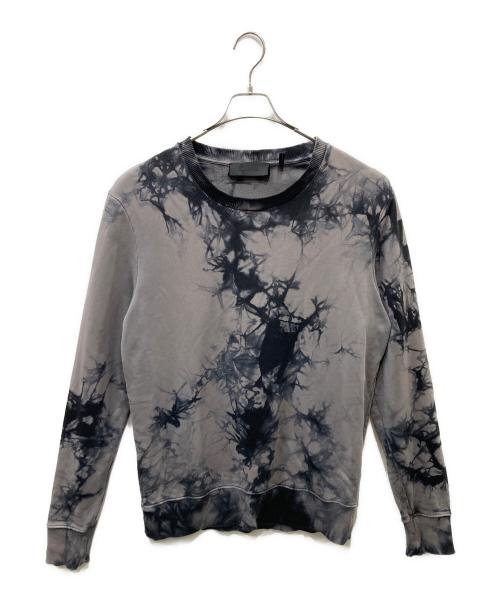 HELMUT LANG（ヘルムートラング）HELMUT LANG (ヘルムートラング) タイダイクルーネックスウェット ブラック×グレー サイズ:Lの古着・服飾アイテム