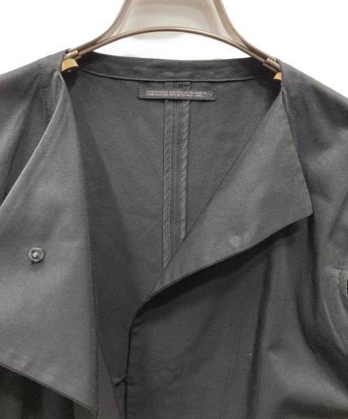 YOHJI YAMAMOTO（ヨウジヤマモト）YOHJI YAMAMOTO (ヨウジヤマモト) コットンレーヨン 裏地和柄 作務衣デザインジャケット ブラック サイズ:2の古着・服飾アイテム