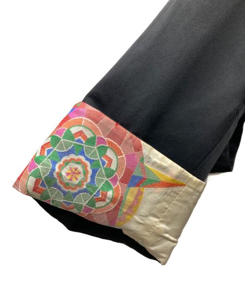 YOHJI YAMAMOTO（ヨウジヤマモト）YOHJI YAMAMOTO (ヨウジヤマモト) コットンレーヨン 裏地和柄 作務衣デザインジャケット ブラック サイズ:2の古着・服飾アイテム