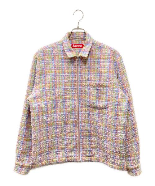 SUPREME（シュプリーム）SUPREME (シュプリーム) Boucle Zip Up Shirt ジップアップシャツ マルチカラー サイズ:Sの古着・服飾アイテム