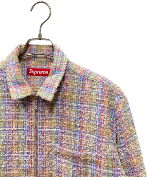 SUPREME（シュプリーム）SUPREME (シュプリーム) Boucle Zip Up Shirt ジップアップシャツ マルチカラー サイズ:Sの古着・服飾アイテム