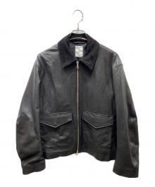 LA BOUCLE（ラ ブークル）の古着「LAMB LEATHER FLIGHT ジャケット」｜ブラック