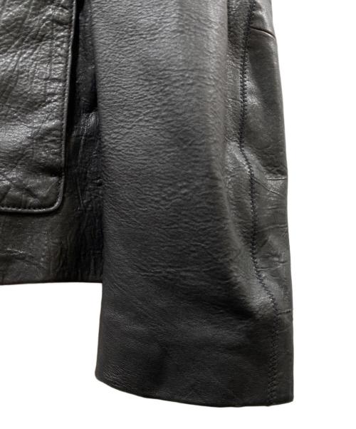 LA BOUCLE（ラ ブークル）LA BOUCLE (ラ ブークル) LAMB LEATHER FLIGHT ジャケット ブラック サイズ:2の古着・服飾アイテム
