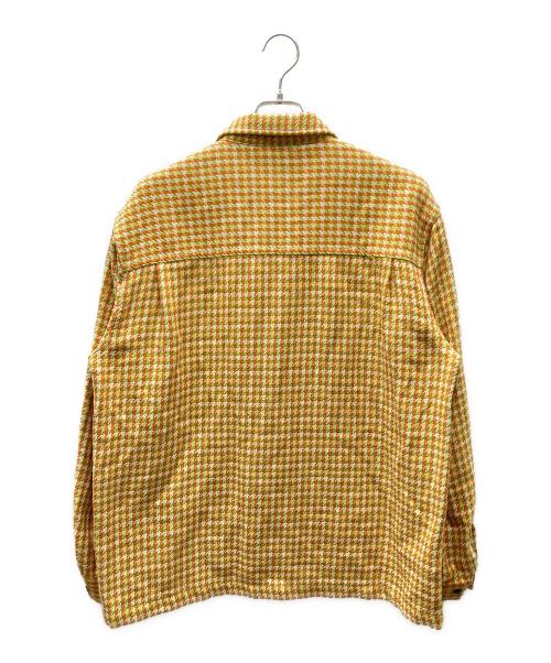 BoTT（ボット）BoTT (ボット) Zip-up Flannel Shirt ジップアップフランネルシャツ イエロー×オレンジ サイズ:Lの古着・服飾アイテム