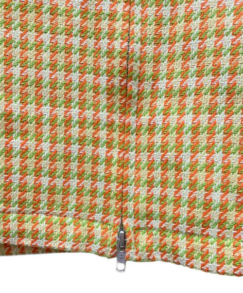 BoTT（ボット）BoTT (ボット) Zip-up Flannel Shirt ジップアップフランネルシャツ イエロー×オレンジ サイズ:Lの古着・服飾アイテム