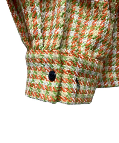 BoTT（ボット）BoTT (ボット) Zip-up Flannel Shirt ジップアップフランネルシャツ イエロー×オレンジ サイズ:Lの古着・服飾アイテム
